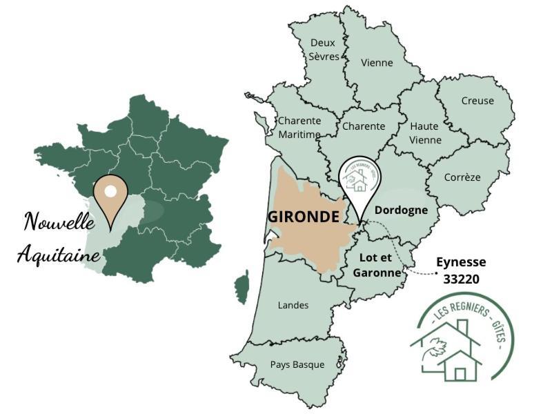 Les Régniers - 1 gîte x4 à 6 et 1 gîte x8 - à réserver ensemble ou séparément Eynesse Exterior foto