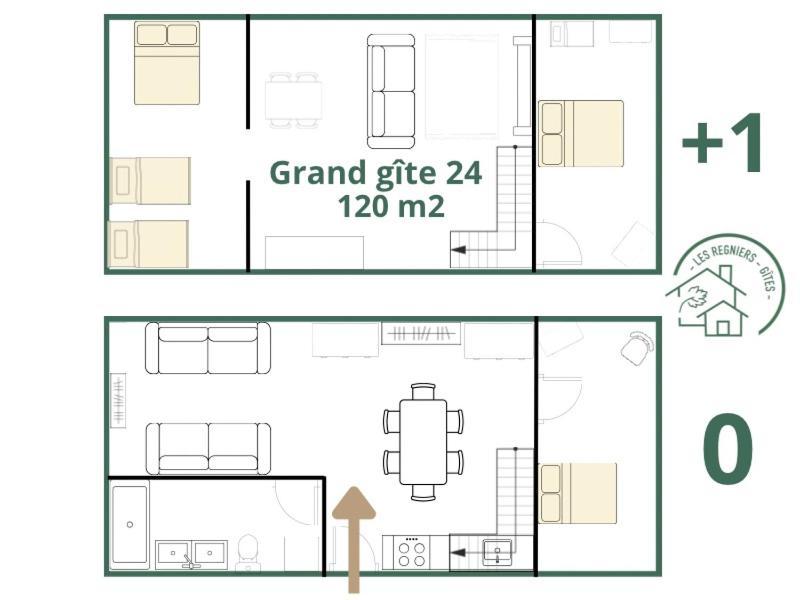 Les Régniers - 1 gîte x4 à 6 et 1 gîte x8 - à réserver ensemble ou séparément Eynesse Exterior foto